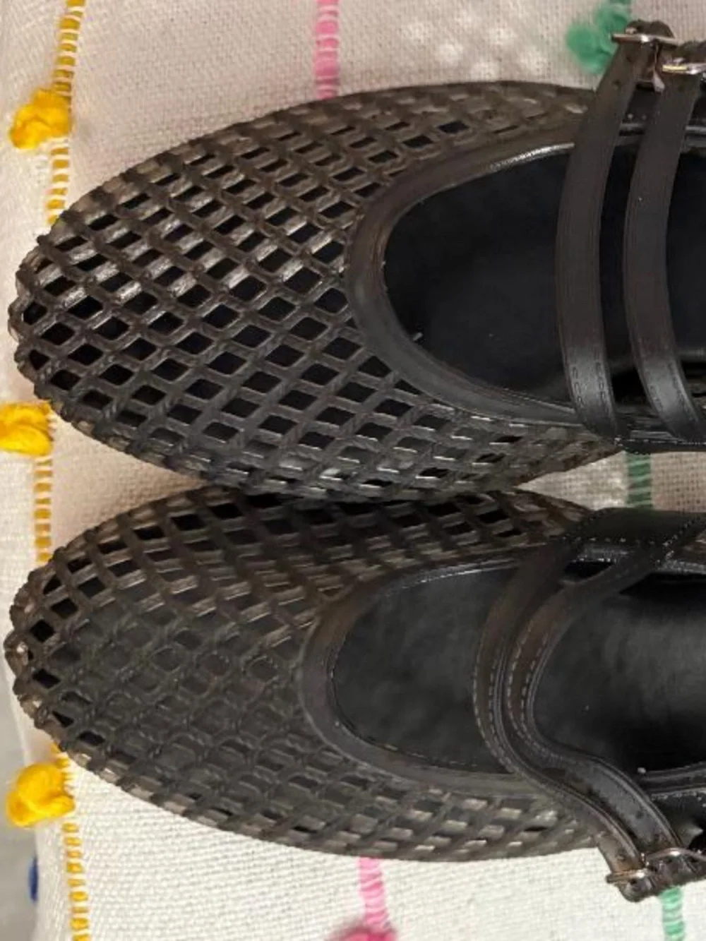 Roxoni Double Strap Jelly Mary Jane Flats - Black/ Transparent - New Without Tag - Picture 6 of 8